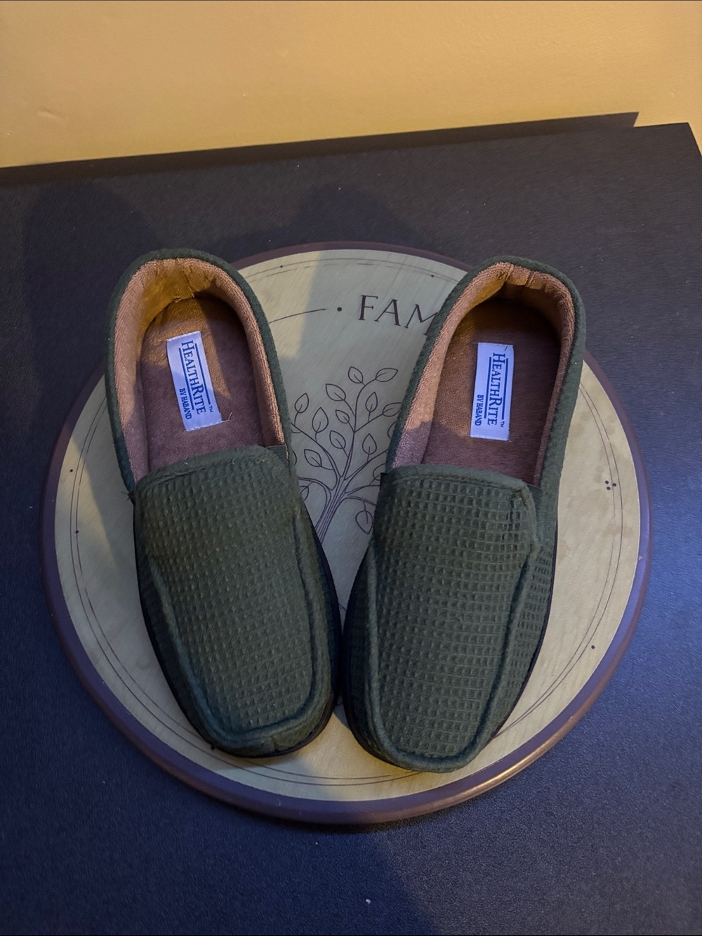 Haband Olive Green Mens Slip-On Loafers